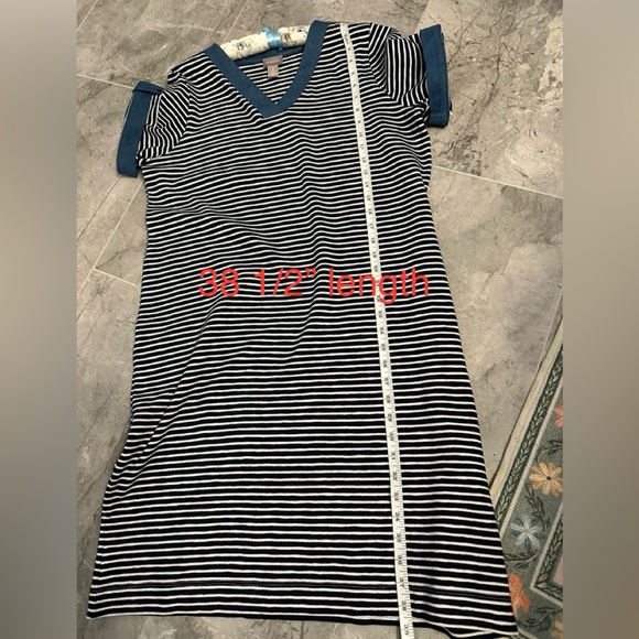 Chicos Nicholle Denim Trim Casual Dress - Picture 4 of 12